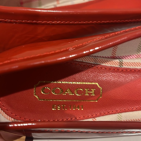 COACH Orchid Geranium Soft Patent Leather Loafers - Picture 6 of 9